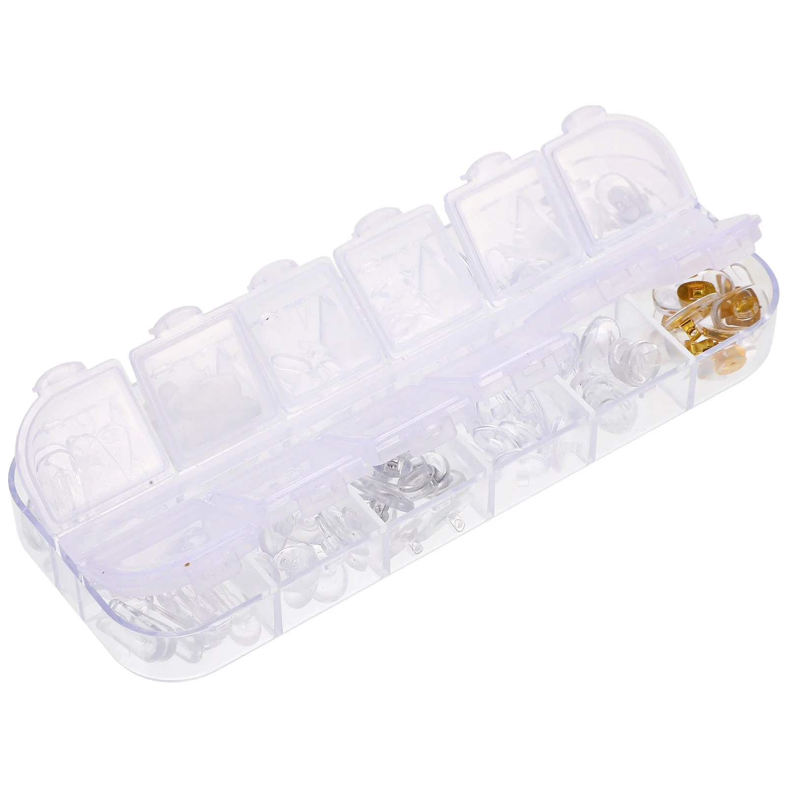 

100pcs Eyeglasses Nose Pads Silicone Replacement Parts Assorted Screws Supple Support Cushions Anti Pressure High