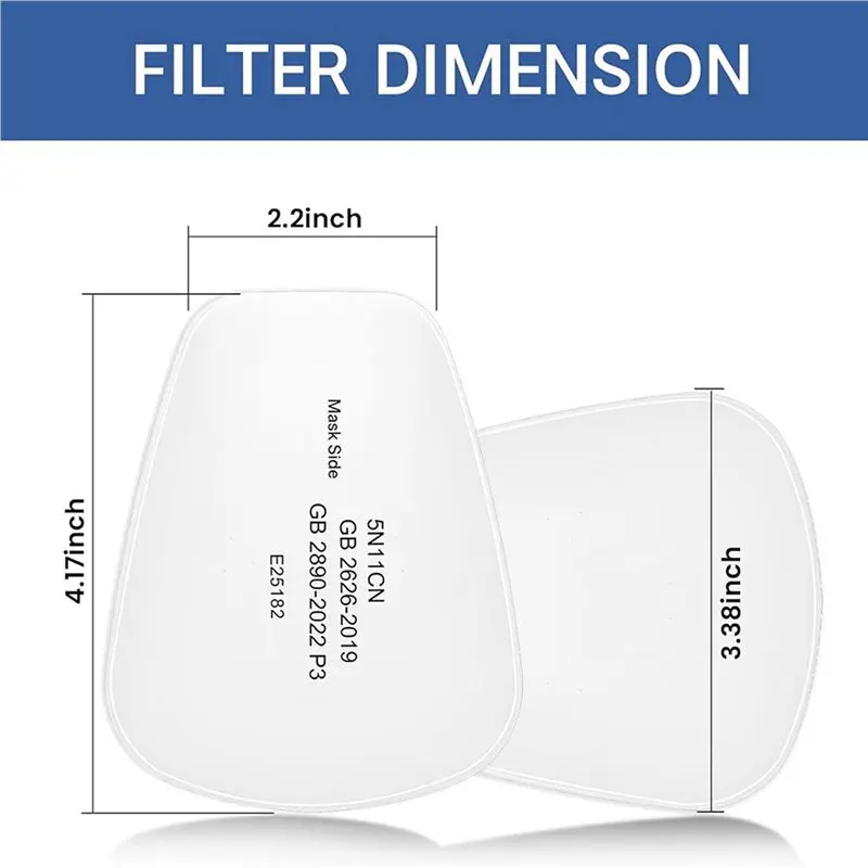 -[A51I Digital]5N11 Respirator Filter Cartridges For 6200, 6502, 7502, Series Mask Filters,Use For Dust-Proof Dust&Torch Cutting