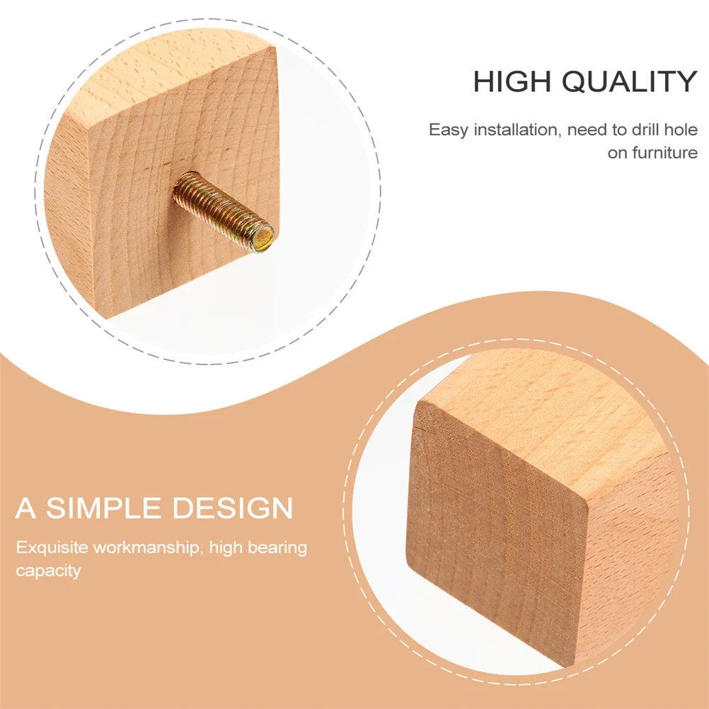 

4Pcs Solid Wood Replacement Furniture Legs Sofa Chair Coffee Table Sturdy Support Feet Wooden Table Feet Sofa Leg