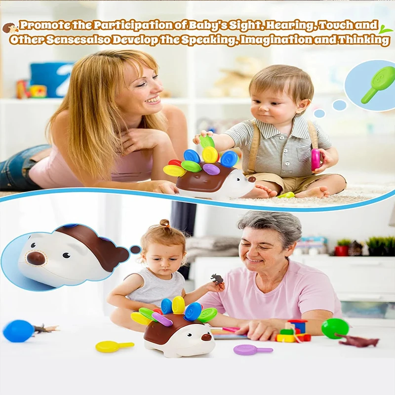 

Toddler Montessori Fine Motor Toys Sensory Hedgehog Toys~~ Baby Preschooler^ Educational& Sensory Motor* Skills Travel Toys
