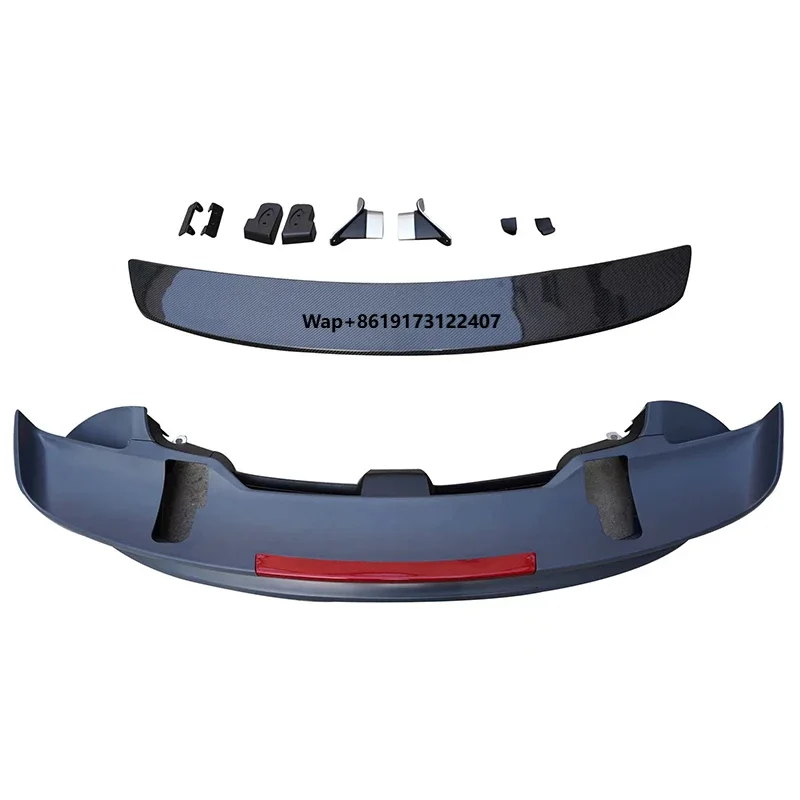 Factory Supply Car Body Kit Dry Carbon Fiber Style Convertible Rear Bumper Spoiler for  911 Rear Wing 2019-2023