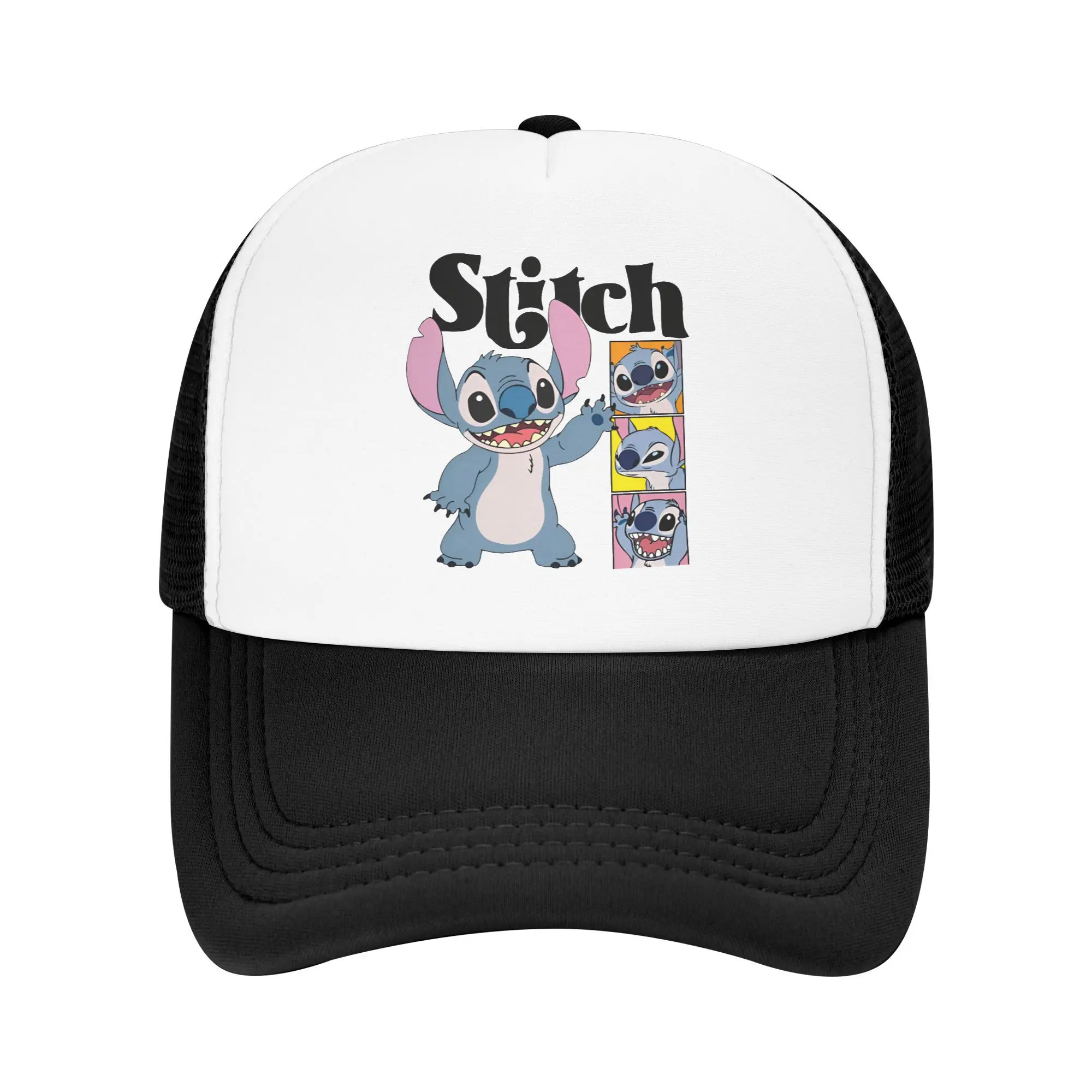 

Summer Breathable i love stitch Mesh Golf Hat Caps Men Women Adjustable Foam Trucker Hats For Casual Wear