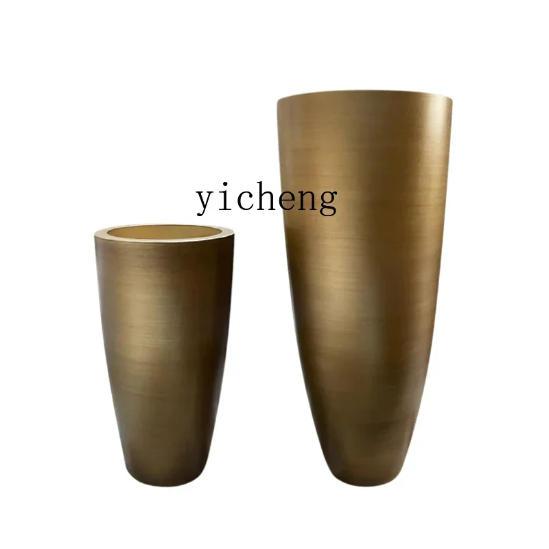 YFY fiberglass round floor-to-ceiling large vase, simple soft decoration jewelry, Chen flower ware