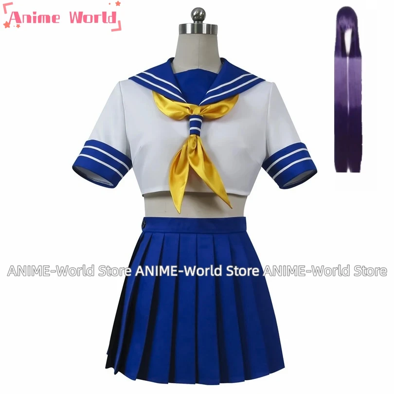 《Custom Size》Ikki Tousen Kanu Unchou School Uniform Sailor Suit Performance Cosplay Costume Halloween CarnIval New Years Christm