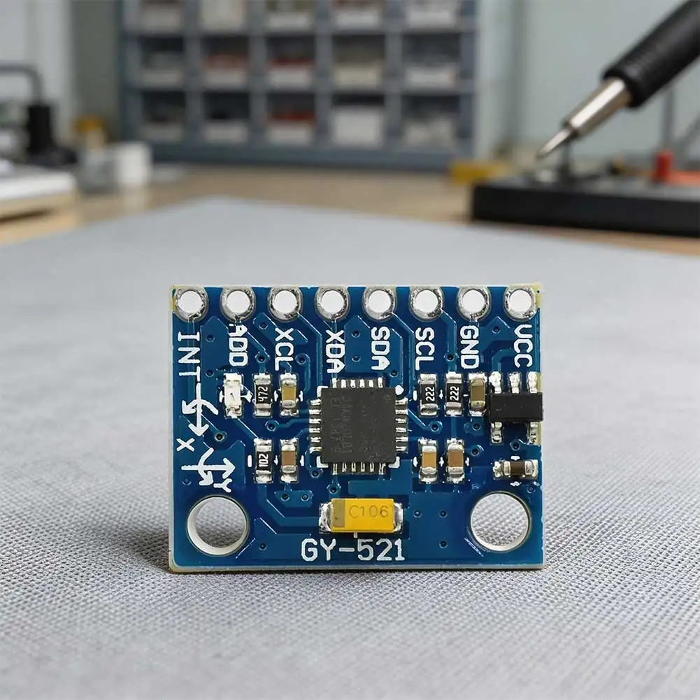 MPU-6050 6DOF IMU Sensor Module 3Axis Accelerometer Gyroscope I2C Interface 3-5V Power Supply For Arduino Robotics DIY Projects