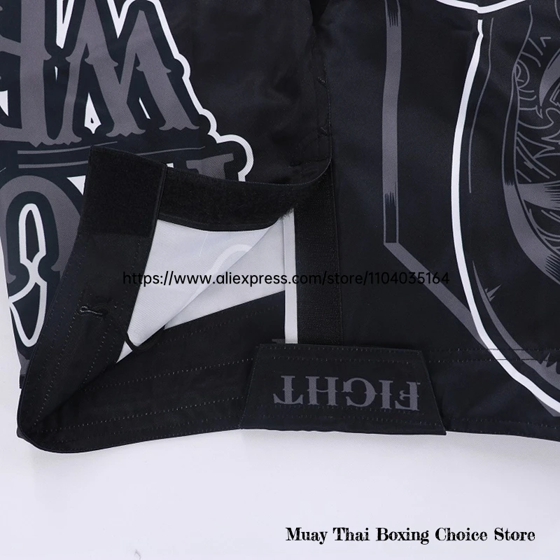 MMA-Shorts zum Training, Kickboxen, Drache, schwarze Kampfshorts für Kampfsport, Cage Fight, Muay Thai, BJJ, Boxen, Grappling – Detail 14