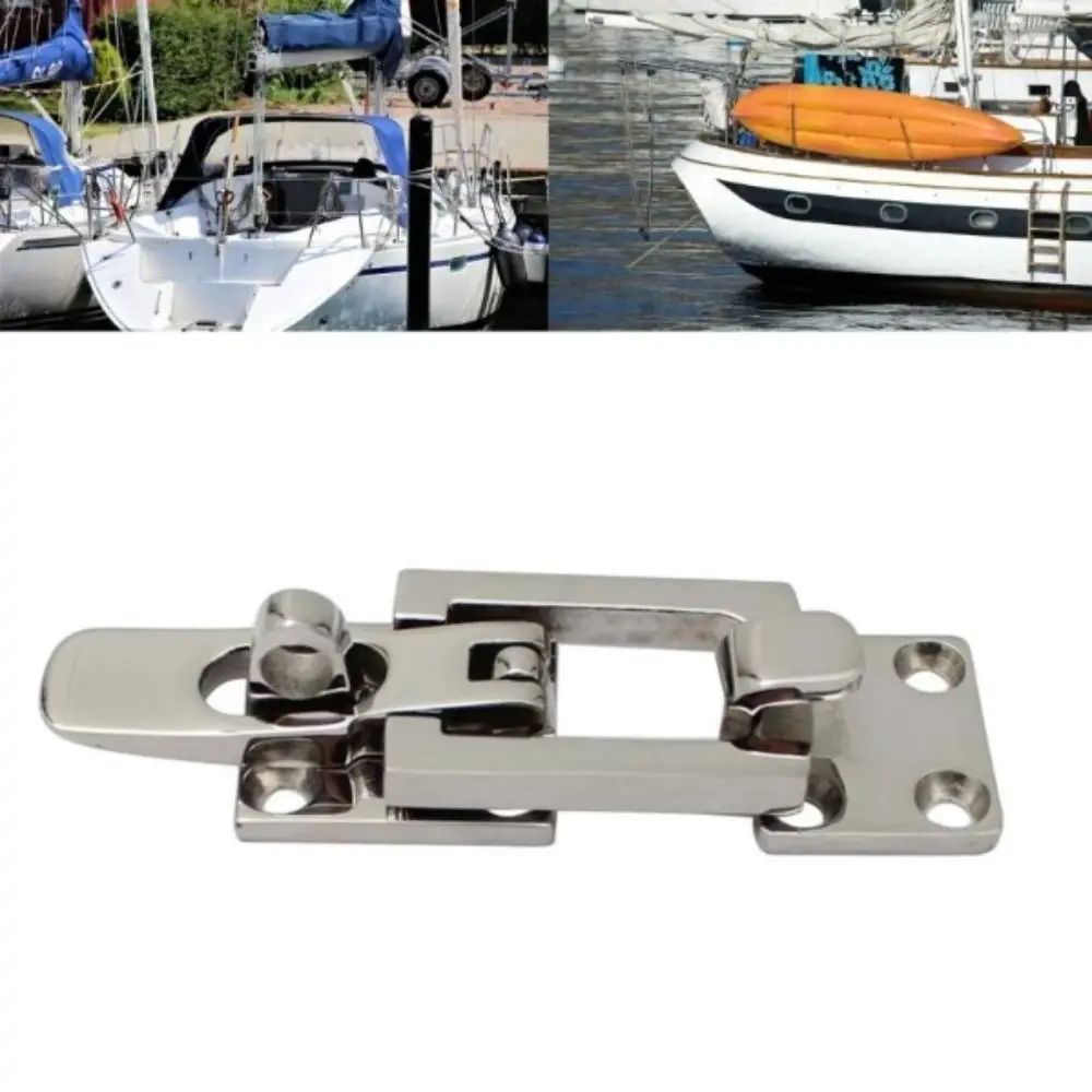 Hardware Lockable Door Lock Catch Marine Grade Anti-Rattle Design Anti-Rattle Fastener Silver Finish Hold Down Clamp Boat Door