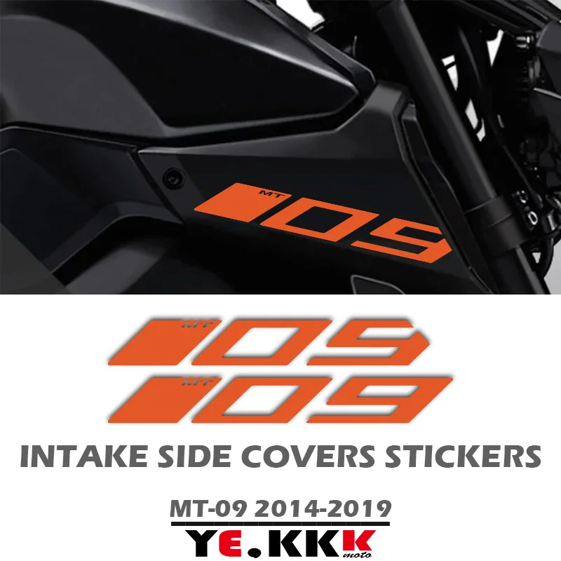 For YAMAHA MT09 MT-09 MT-09SP FZ09 Air Intake Side Cover Sticker Set Fairing Decals Hollow Out Custom 2014-2019