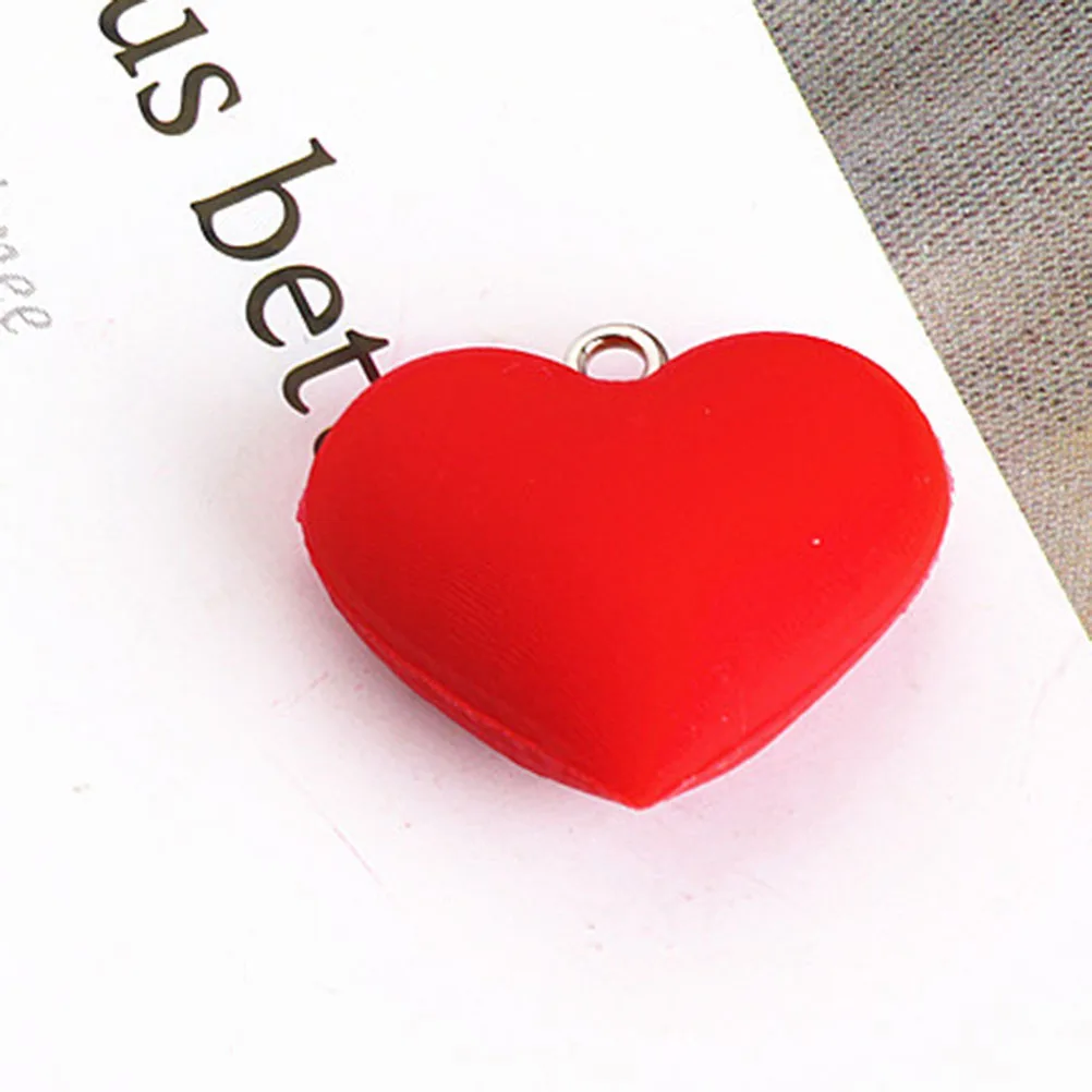 

10Pcs Red Rubber Heart Eardrop Pendants DIY Jewelry Making Accessories Necklace Bracelet Charms Handmade Supplies