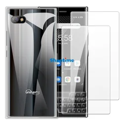 Soft Case + 2 Pack Tempered Glass Screen Protectors for Unihertz Titan Slim Full-Body Protection