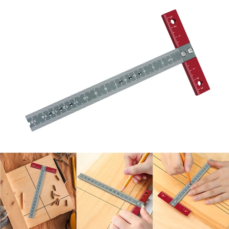 High Precise T Square Ruler for Drafting Woodworking Aluminum Positioning Ruler