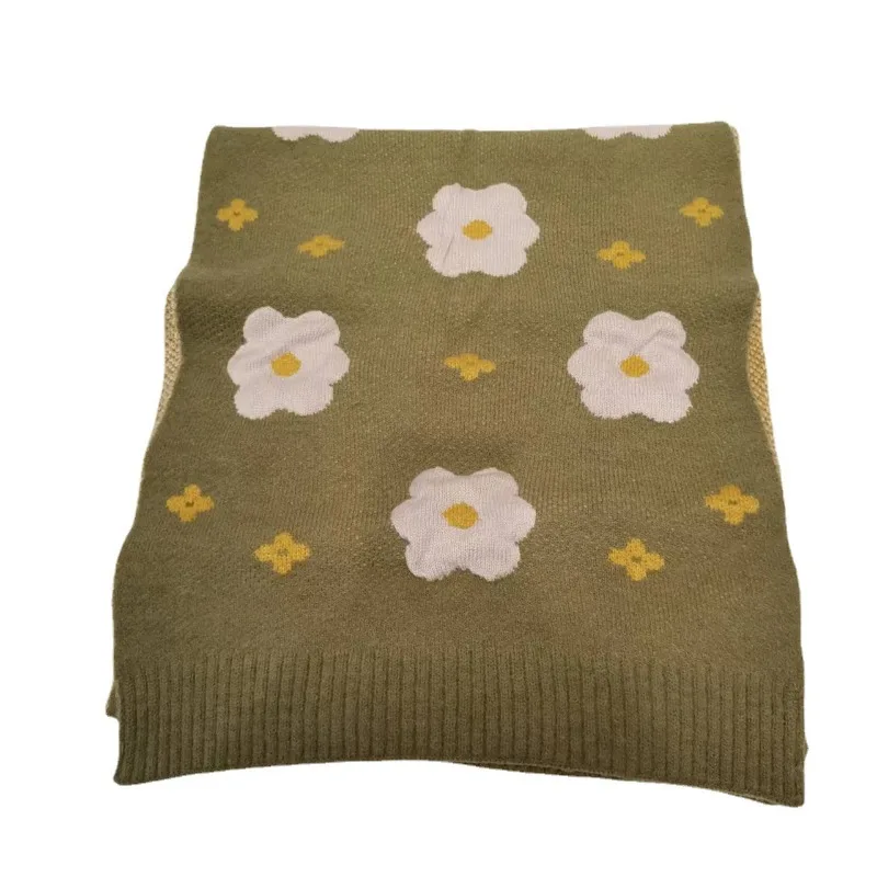 2025 koreanische Mode Stickerei Blume Schals Weibliche Designer Frauen Winter Schal Pashmina Bufandas Foulard Warme Hijab Wraps