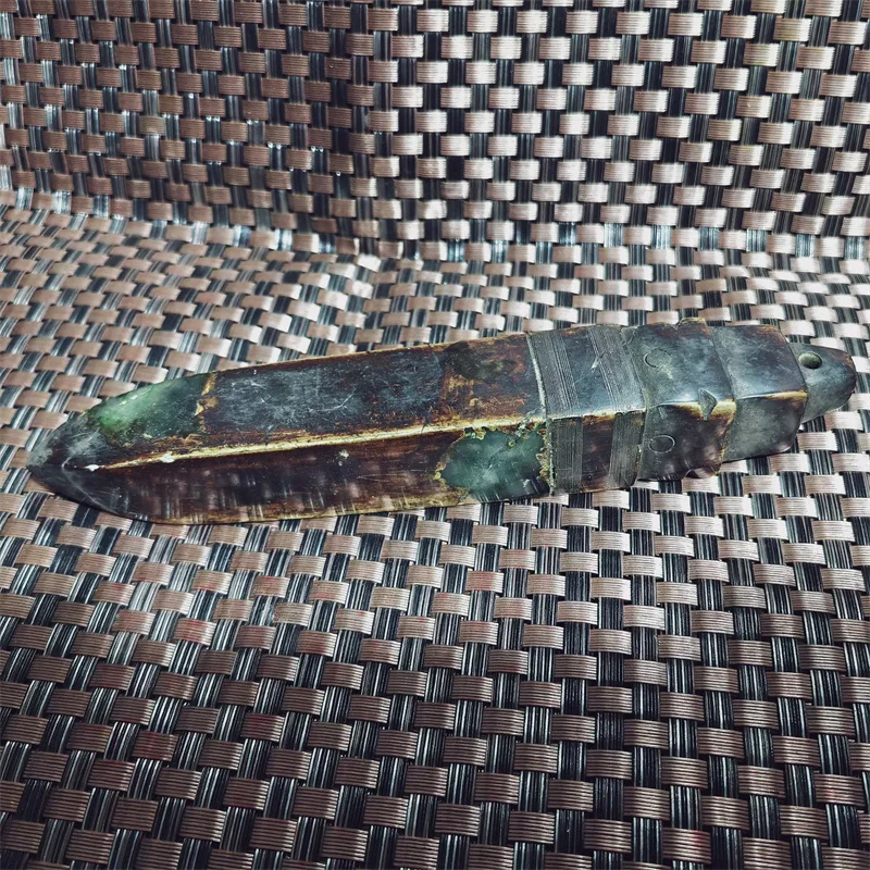 Ancient Chinese Square Shaped Jade Chisel Unearthed Vintage Production Tool Collectible Archaeology Item stone tools