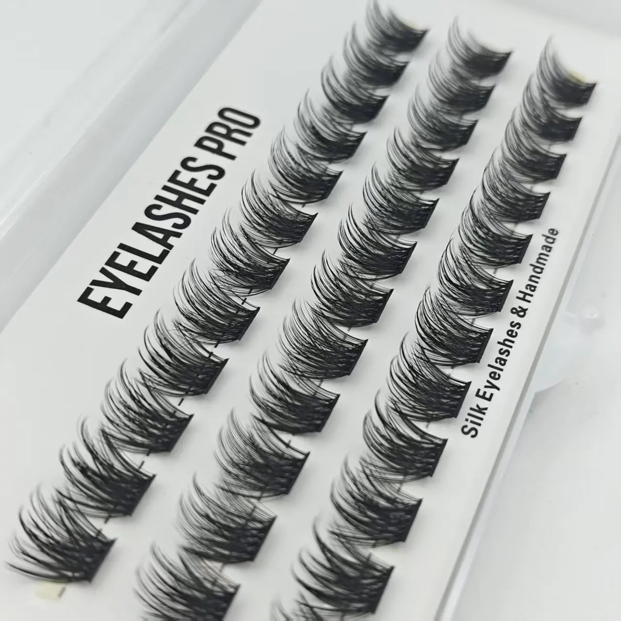 BBA-13 DIY Hand Made Eyelash Extension Segmented Flase Lashes Dramatic Lash Bundles Soft Ribbon Strip Eyelashes Makeup Lashes