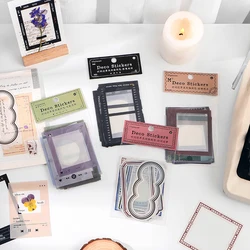 15pcs INS Film Frame PET stickers pack DIY Diary Transparent Photo frame stickers Decoration labels sticker Album Scrapbooking