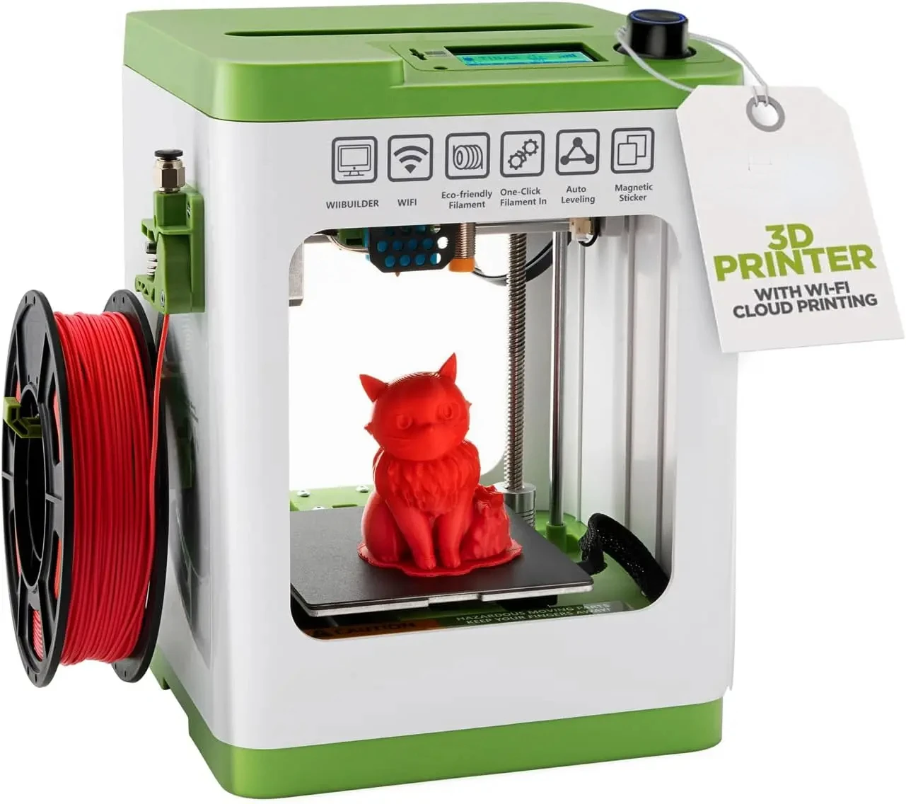 Fully Assembled Mini 3D Printer for Kids and Beginners - Complete Starter Kit with Auto Leveling 3D Printing Machine