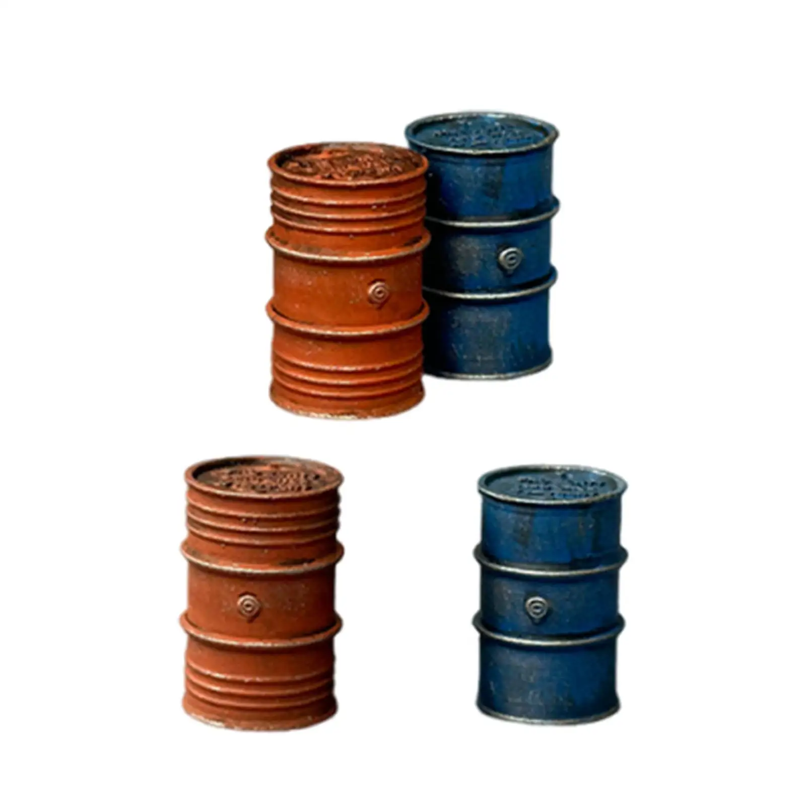 

Миниатюрная масляная бочка 1/64, игрушка для ролевых игр, реалистичный микроландшафтный декор, аксессуар для автомастерской, имитационная модель
