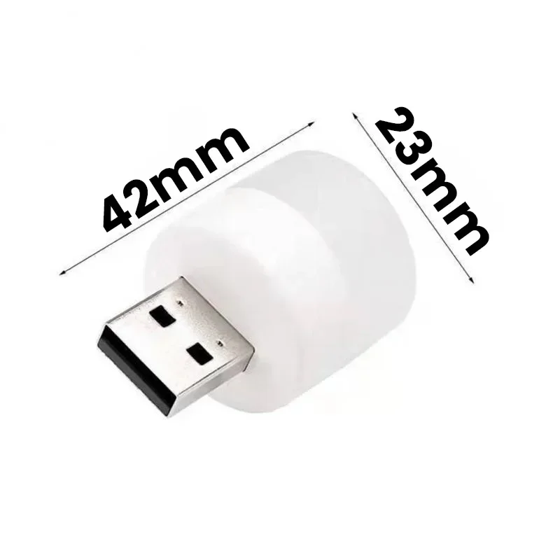 10Pcs Mini USB Night Light Warm White Eye Protection Book Reading Light USB Plug Computer Mobile Power Charging LED Night Lamp
