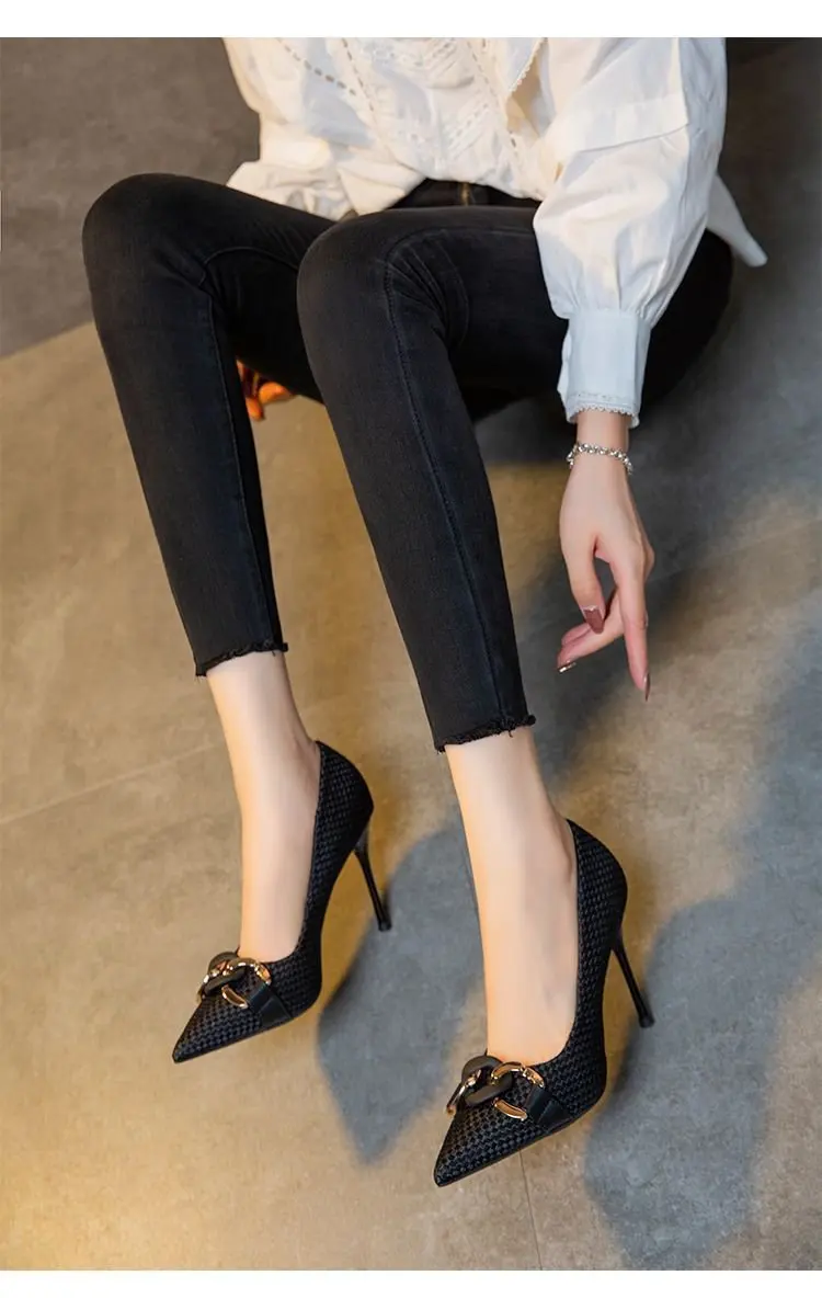 Damen Pumps Spitze Stiletto-Schuhe für Frauen Formelle Trendige Angebotsschuhe Sommer Elegante High Heels Damen Einzelschuhe – Detail 6
