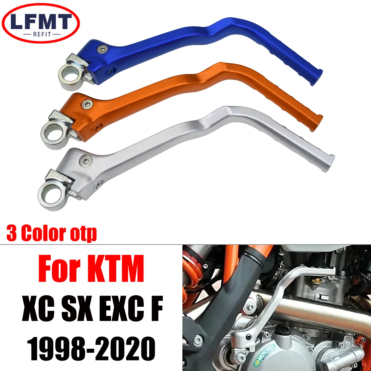 

For KTM 250 300 350 400 450 500 525 530 XC XC-F EXC EXC-F XCW XCW-F SX SX-F 1998-2019 Motocross Kick Start Starter Lever Pedal