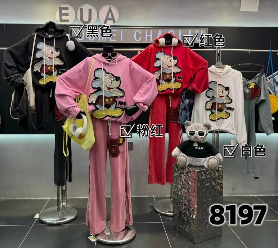 Sweet Cute New Heavy Embroidery Cartoon Hooded Sweatshirt Ladies Casual Loose Fashion Slimming Top Sudaderas Streetwear Women