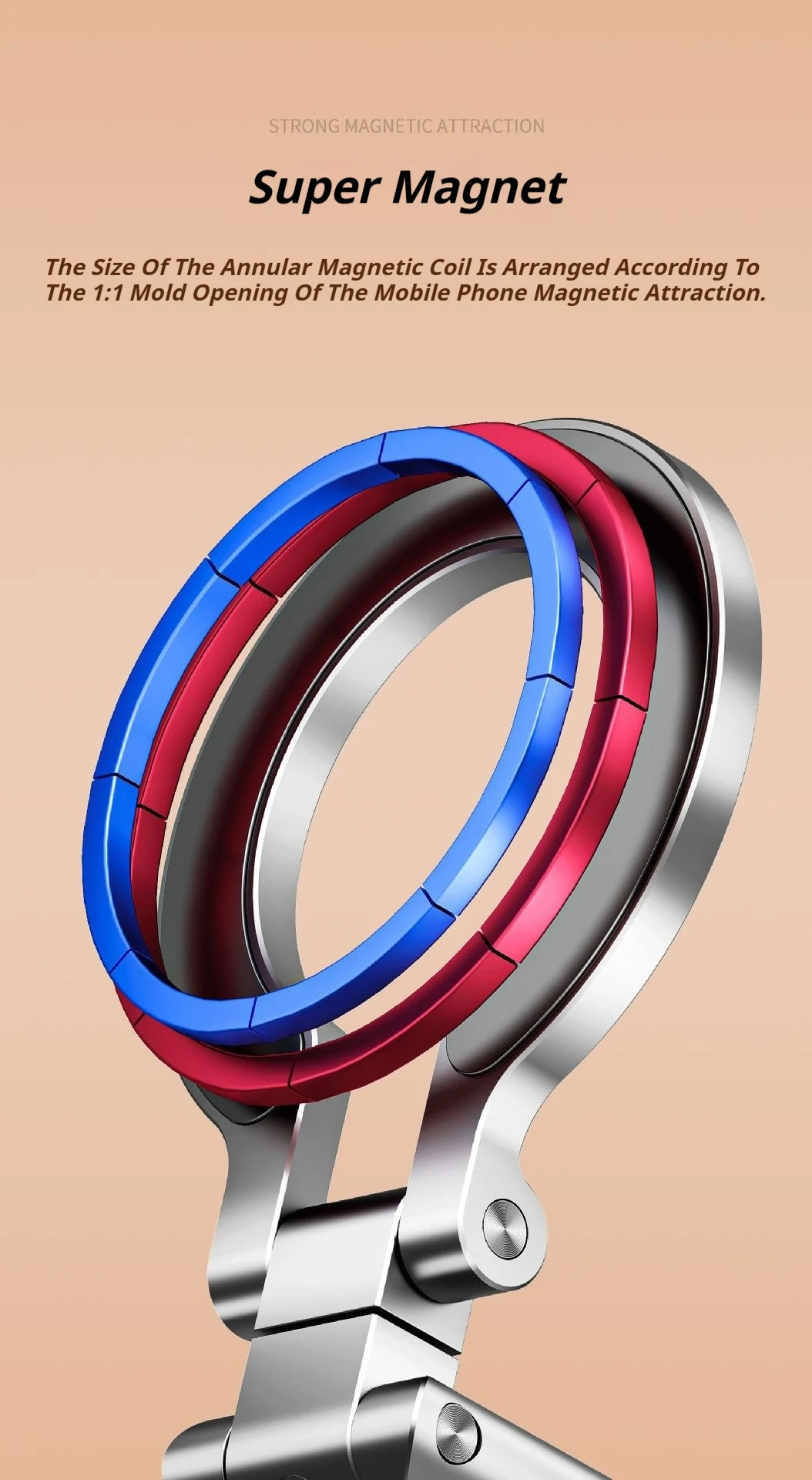 Untuk Magsafe dudukan ponsel Universal magnetis, dudukan telepon fleksibel dengan desain sekrup 1/4, dudukan telepon pesawat rotasi fleksibel