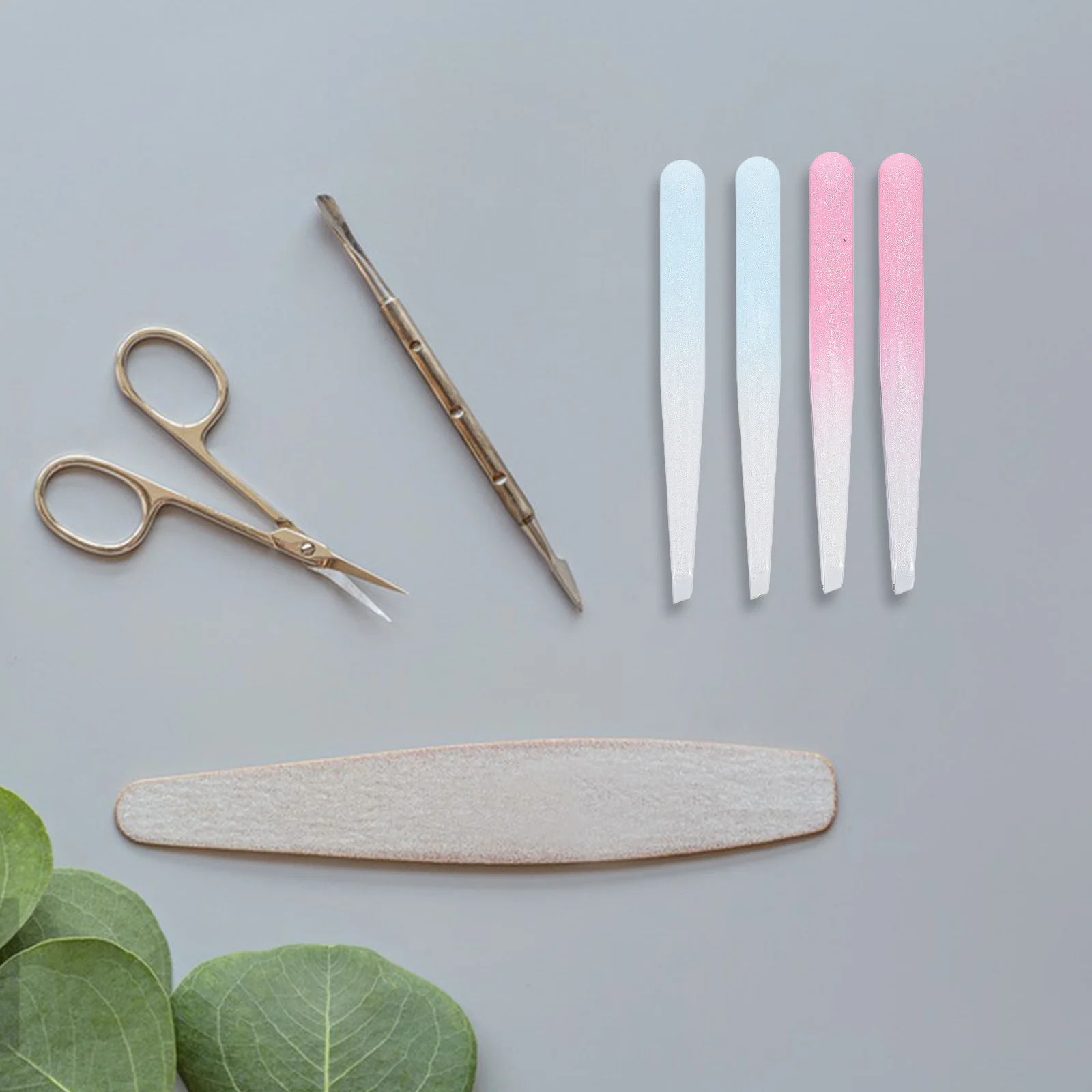 Pinça profissional de ponta inclinada, 4 unidades, aparador de sobrancelha, remoção de pelos faciais, design elegante com glitter, acessório de beleza versátil