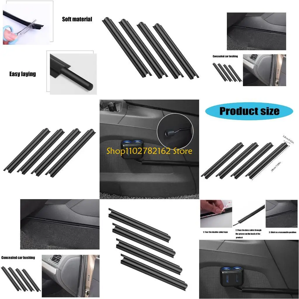 

547B Dashboard Cable Management Sleeve Concealment Enhanced Aesthetics Suitable for Car Interiors Tidy Wires Secure