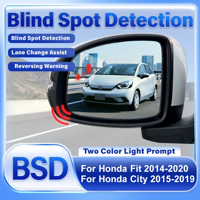 Car Blind Spot Monitoring System BSD BSA BSM Radar Sensor Driving Assist Lane Changing For Honda Fit 2014-2020 City 2015-2019