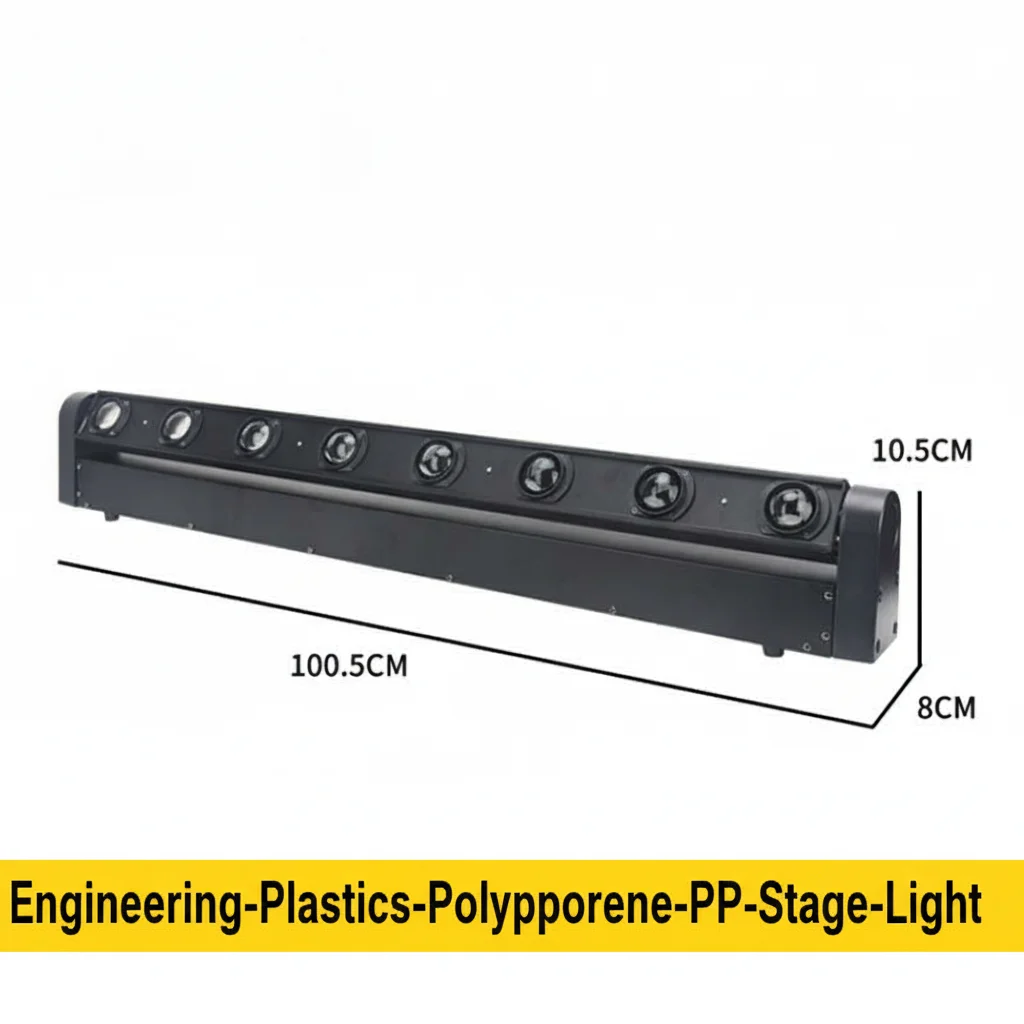 Barra LED RGBW, luz con cabezal móvil, luz de escenario, diferentes estilos de enchufe de alimentación para elegir, para DJ, discoteca, boda, fiesta, escenario