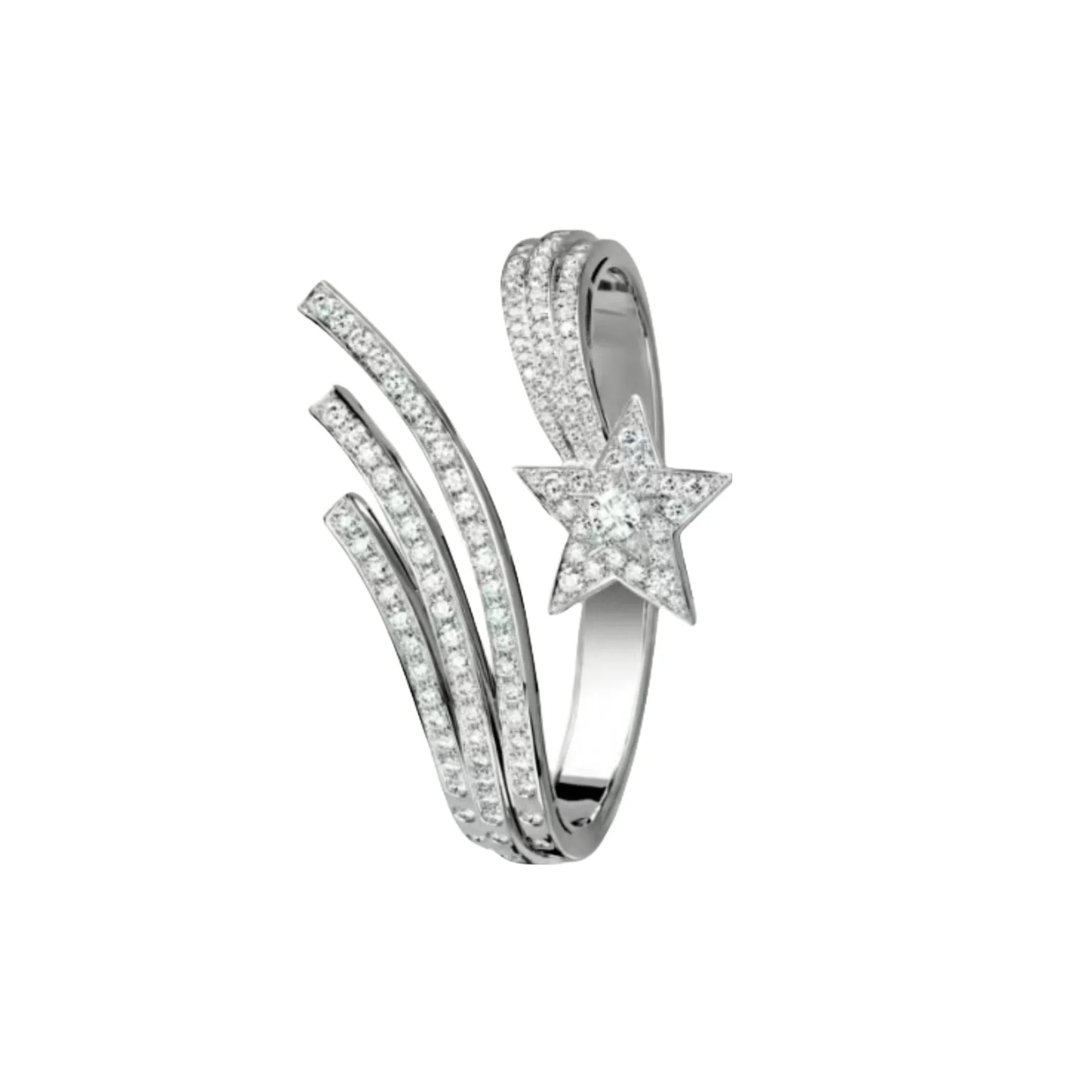 

ZOCA 925 Hot New Sterling Silver Open Star Bangles For Women Cubic Zircon Bracelet Fine Jewelry Anniversary Gift