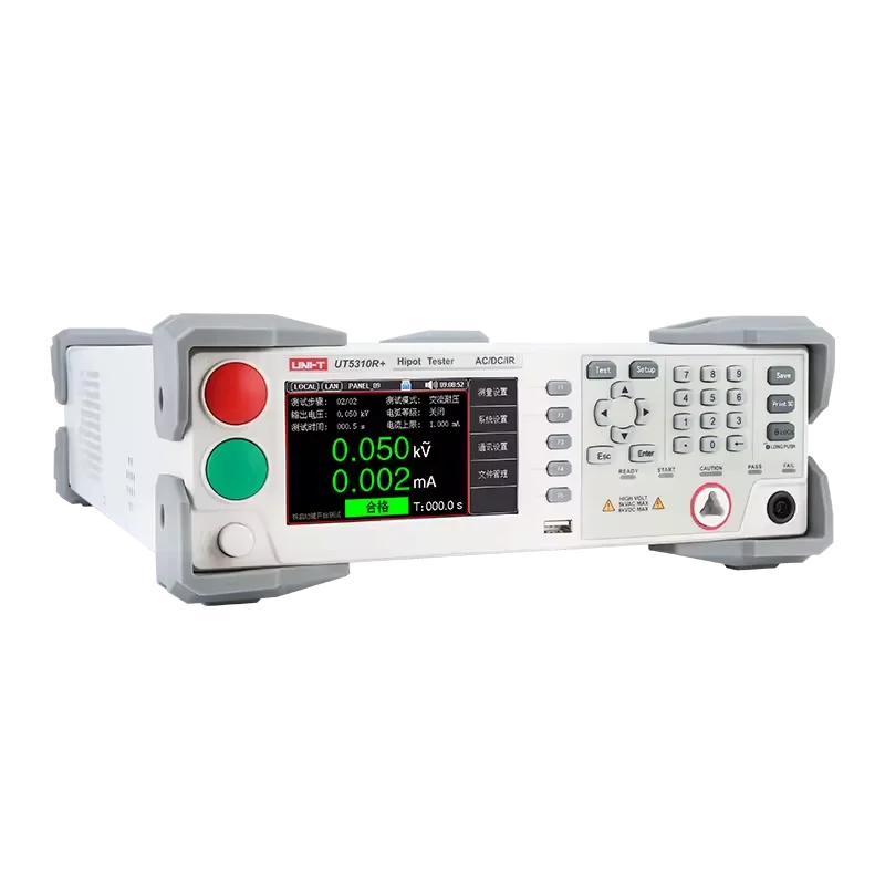 UNI-T UT5310R+  Programmable HIPOT Tester AC DC Withstand Voltage Tester with RS232 Interface 4.3'' TFT LCD 1CH 5KV 6KV 20mA