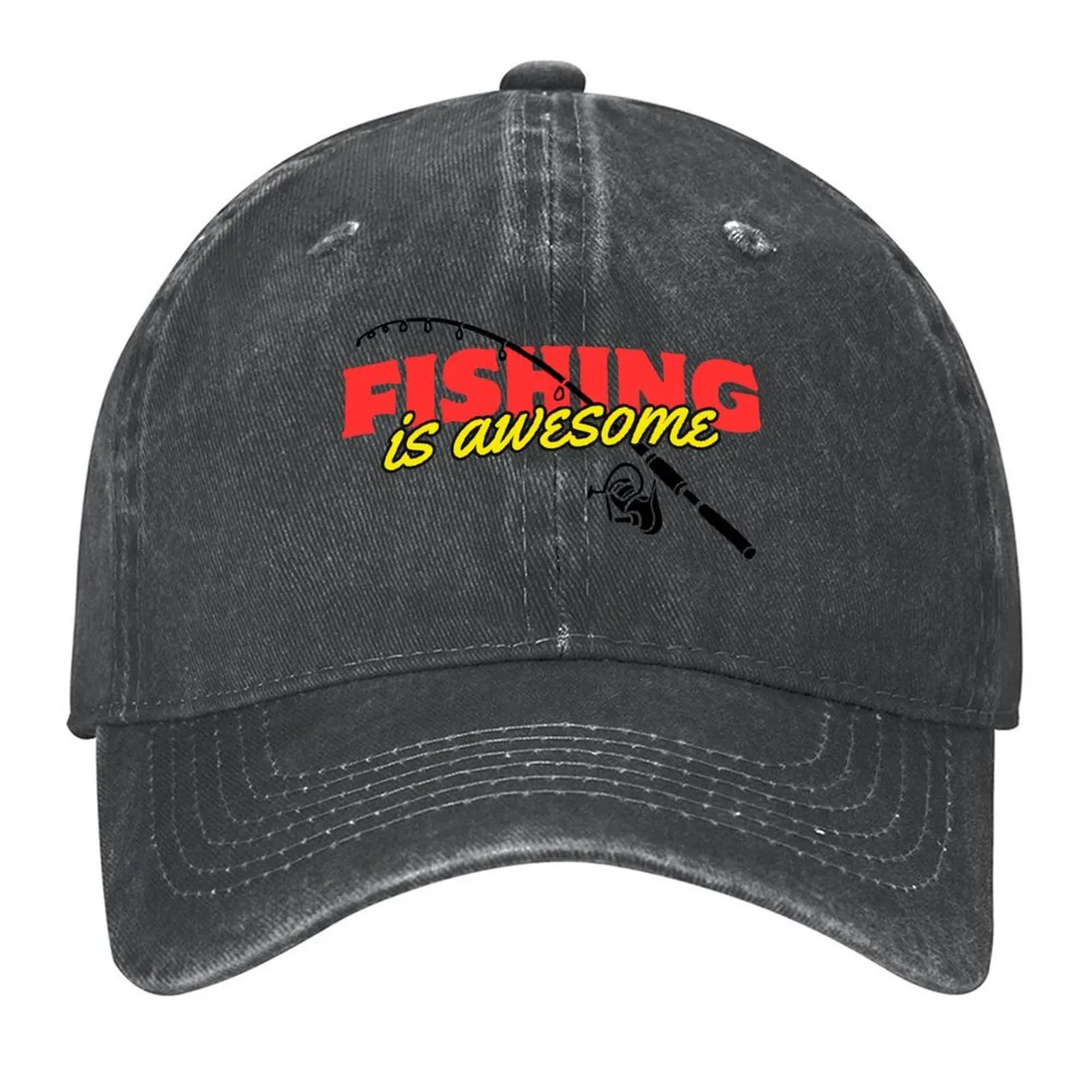 

Fishing is awesome - fishing shirt Baseball Cap sun hat New Hat Snapback Cap Sun Hat For Children Women's Beach Men's