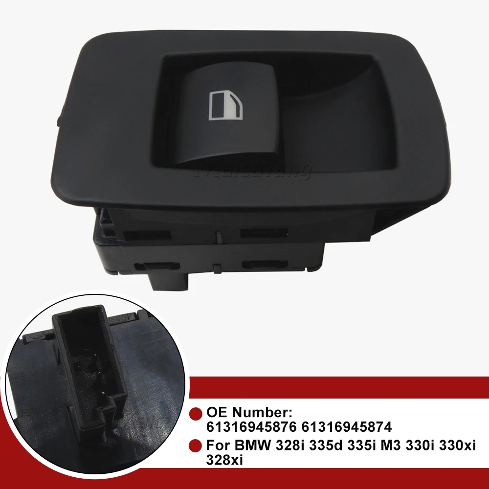 61316945876 For BMW E70 E71 E72 E87 E89 E90 E91 E92 E93 1' 3' Series X5 X6 Z4 Passenger Window Control Switch Lifter Button
