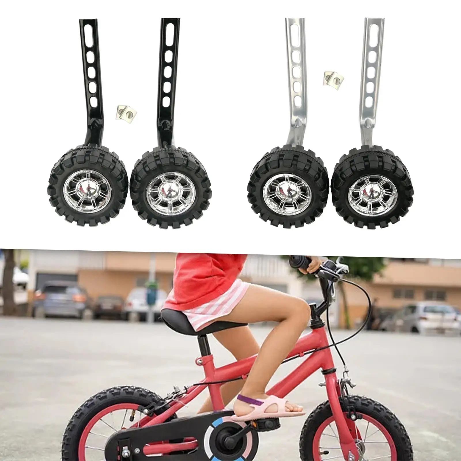 أجزاء إصلاح مثبتات العجلات لدراجة الأطفال، سهلة التركيب لمدة 12 عامًا