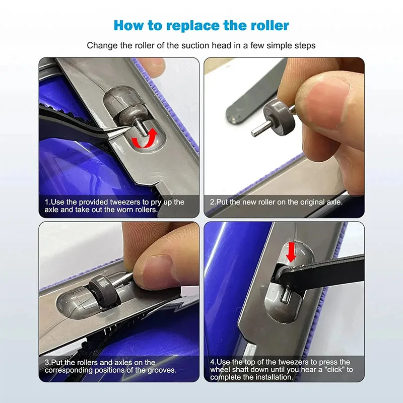 Rodas e eixos ampliados, cabeça de acionamento direto para aspirador de pó dyson v6 v7 v8 v10 v11 v15 dc62 dc58 dc series