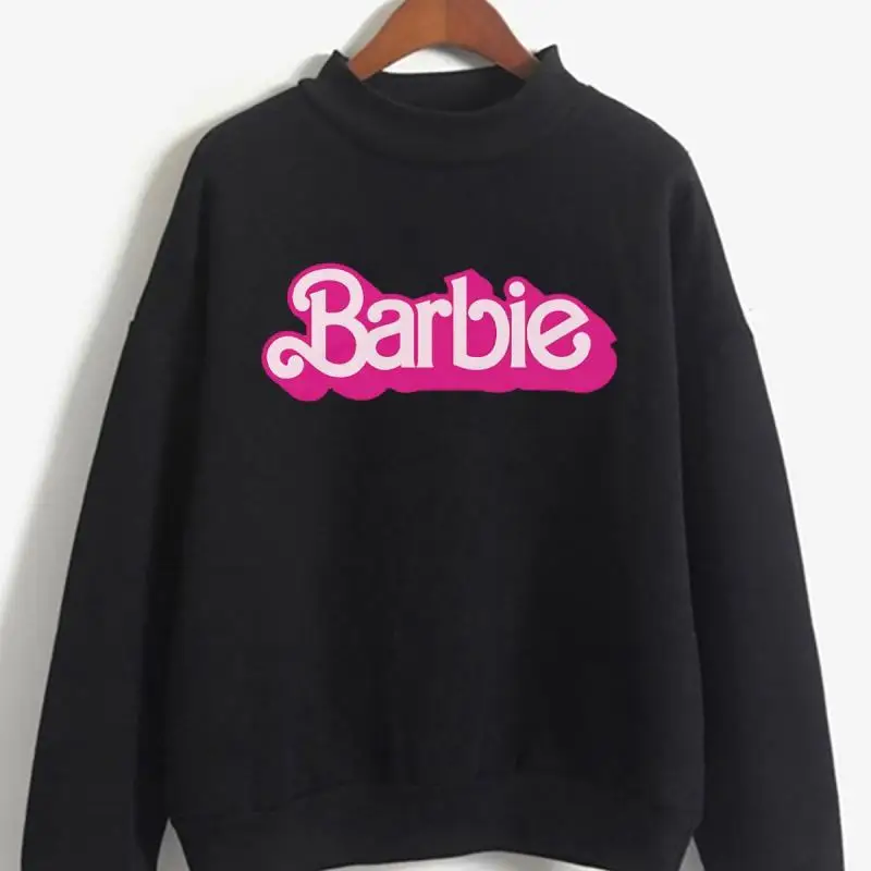 2024 New Women\'s Sweatshirt Sweatshirt Pullover T-Shirt Barbie Cartoon Genuine Cute Loose Casual Round Neck Autumn and Winter