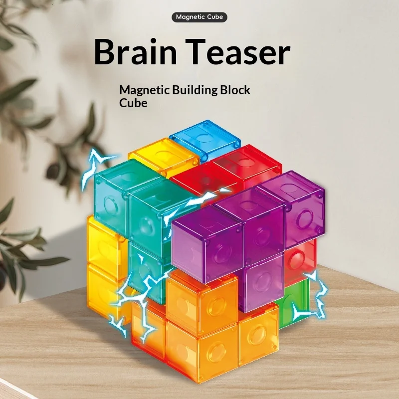Magnetic Building Blocks  Luban 3D Puzzle Toy for Kids Soma Cube Educational Brain Teaser Early Learning Toy