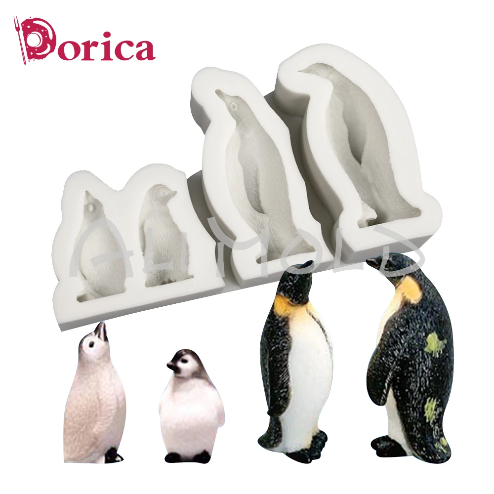 Penguin Silicone Fondant Mold Chocolate Candy Mould DIY Clay Resin Making Model Cake Decorating Tools Kitchen Pastry Bakeware