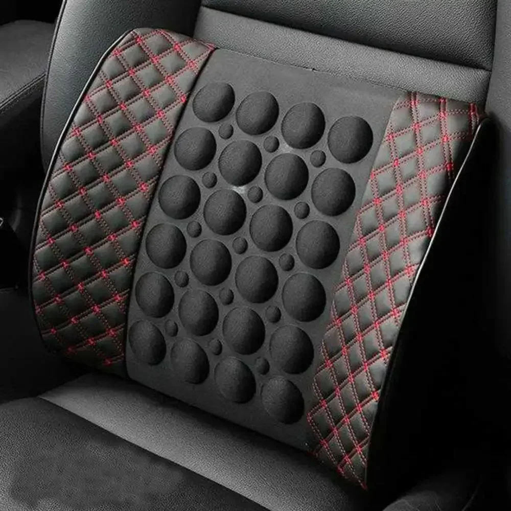 Cojín de masaje eléctrico para coche, almohadilla Lumbar resistente al pliegue, elongación moderada y duradera, soporte para la cintura y la espalda
