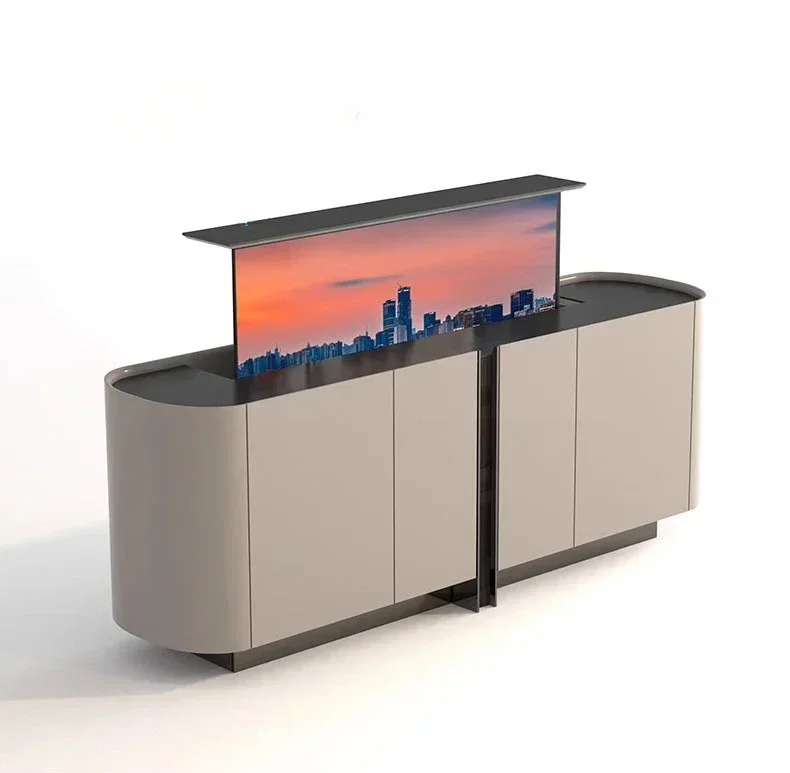 

practical Light luxury electric remote control lifting TV cabinet, living room, horizontal hall, bedroom, bed end