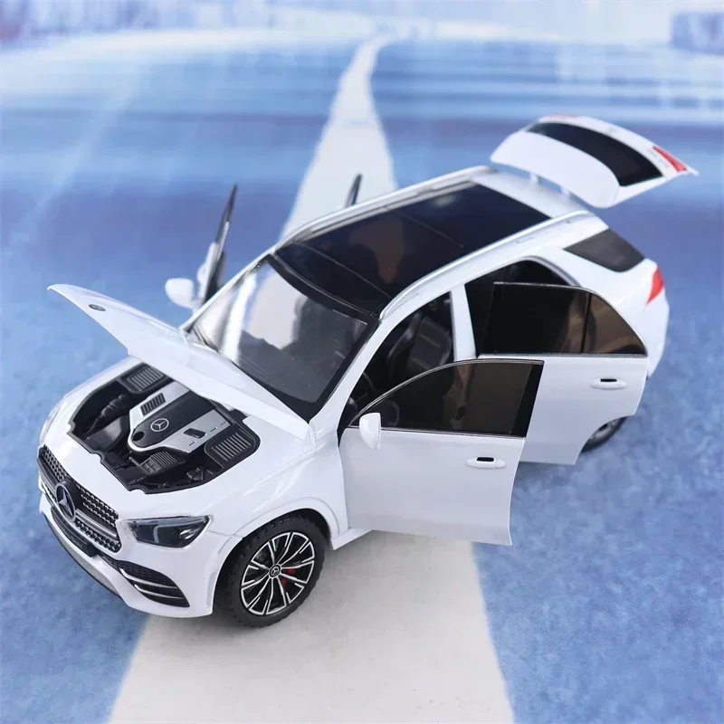 1:24 Mercedes-Benz GLE350 SUV wysoka symulacja odlewany metal Model samochodu ze stopu dźwięk światło wycofać kolekcja zabawki dla dzieci prezenty