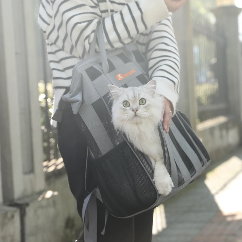 HOOPETCat Carrier Bags Breathable Outdoor Pet Carriers Small Dog Cat Backpack Travel Space Capsule Cage Pet Transport BagFor Cat