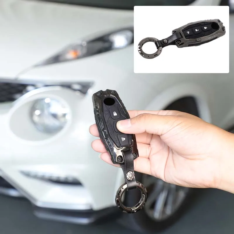 For 2022-2024 Nissan Edge Frontier/Titan/Infiniti Car Key Shell Zinc Alloy Car Key Protective Cover (Three-button Version)