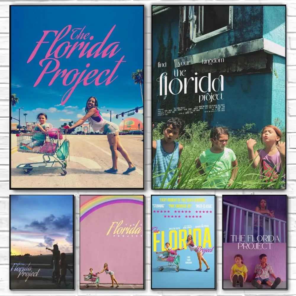 Anime T-The Florida Project Poster  High-definition Art Sticker Self Adhesive Waterproof Home Decoration