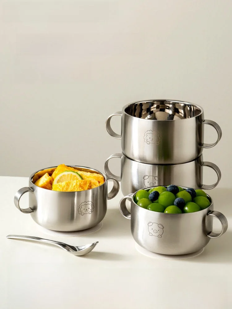 

Детская миска из нержавеющей стали Food ade, 36 л, для малышей и младенцев, с мультяшным дизайном, миски для еды, аксессуары для кормления малышей