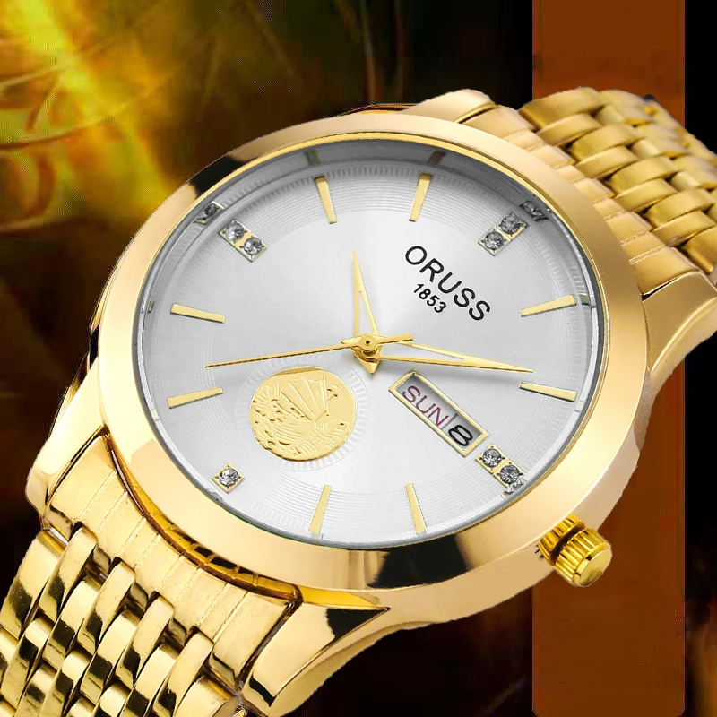 New gorgeous men's watch everything stylish double calendar durable personality simple Hugh men's watch