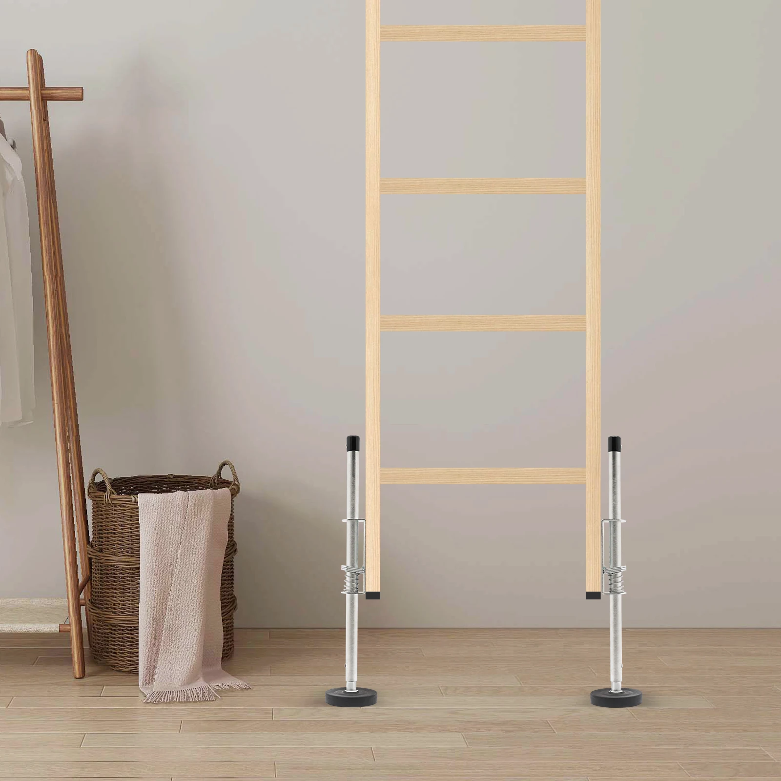 Ladder Stabilizer 330 lbs Load-Bearing, Anti-Slip Rubber Feet with Adjustable Height for Safe High-Altitude Work