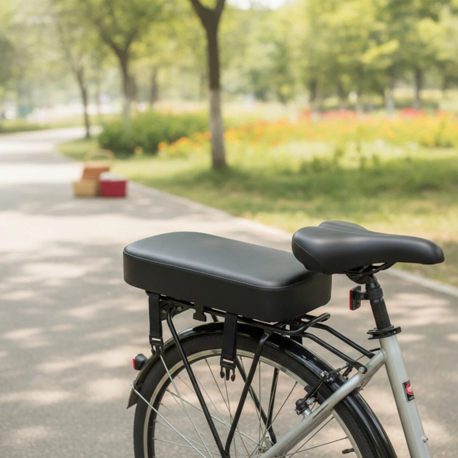 Cycle Rear Seat Cushion Soft Rear Bike Seat Cushion Thick Shock-Absorbing for Passengers, Daily Cycling