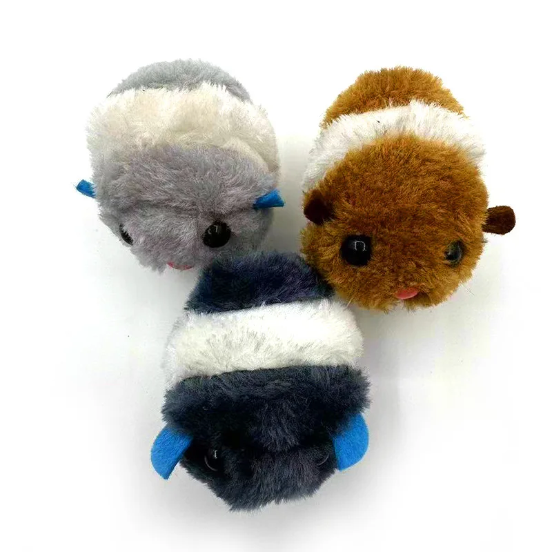 Movement Vibrating Drawstring Mouse Cat Catching Mouse Toy Funny Plush Mechanical Mouse Toy for Cats to Play